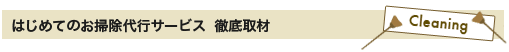 はじめてのお掃除代行サービス　徹底取材